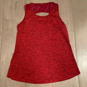Red athletic workout top